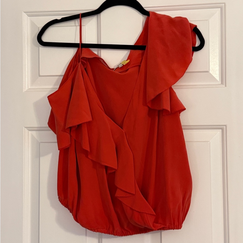 Joie Scarlet Ruffle Blouse